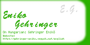 eniko gehringer business card
